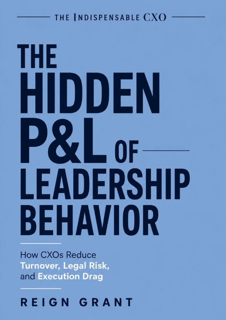 The Hidden P&L of Leadership Behavior Cover