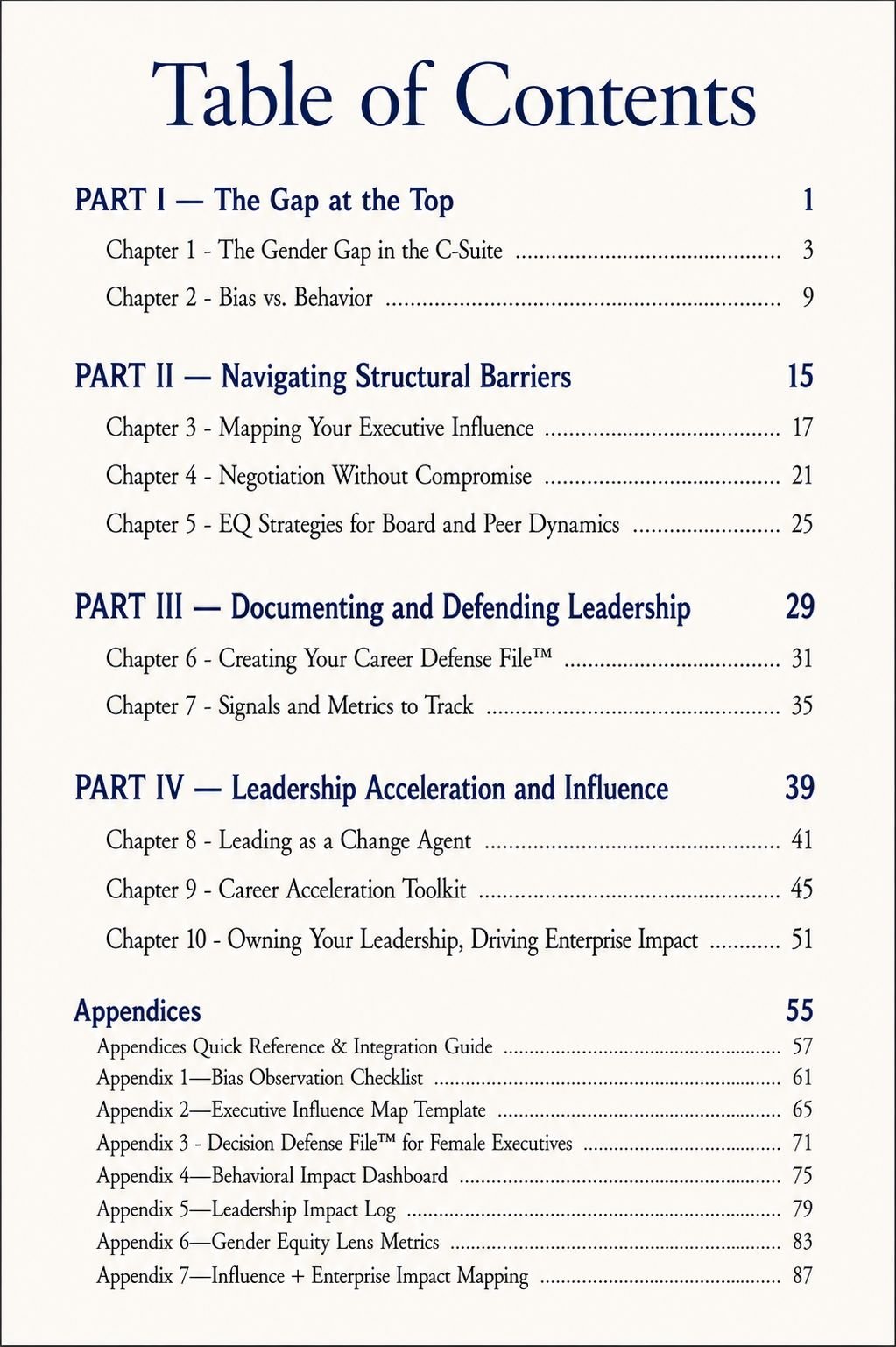 Table of Contents