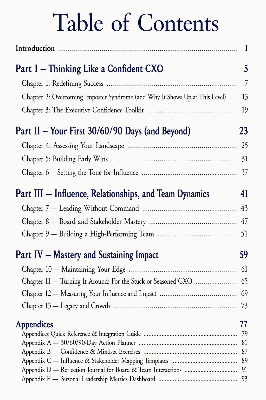 Table of Contents