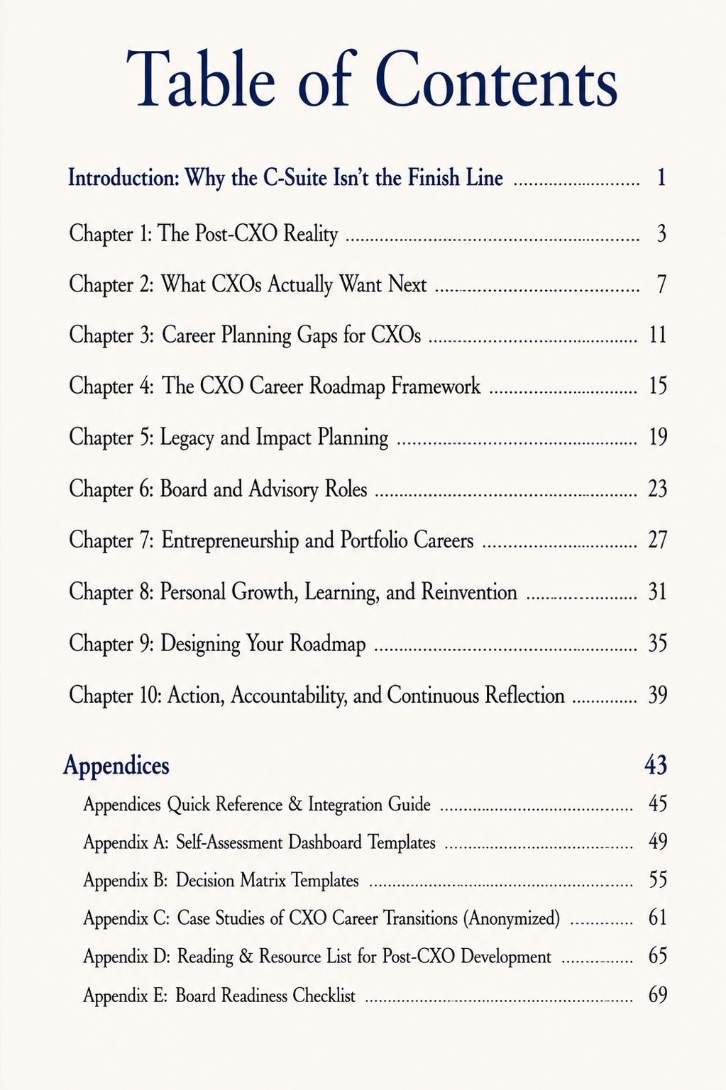 Table of Contents