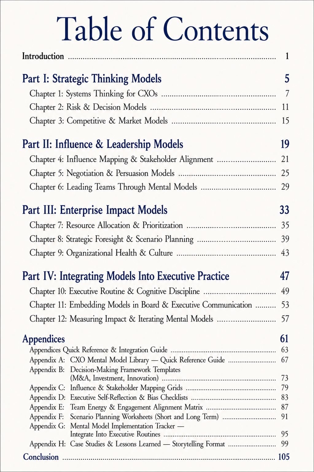 Table of Contents