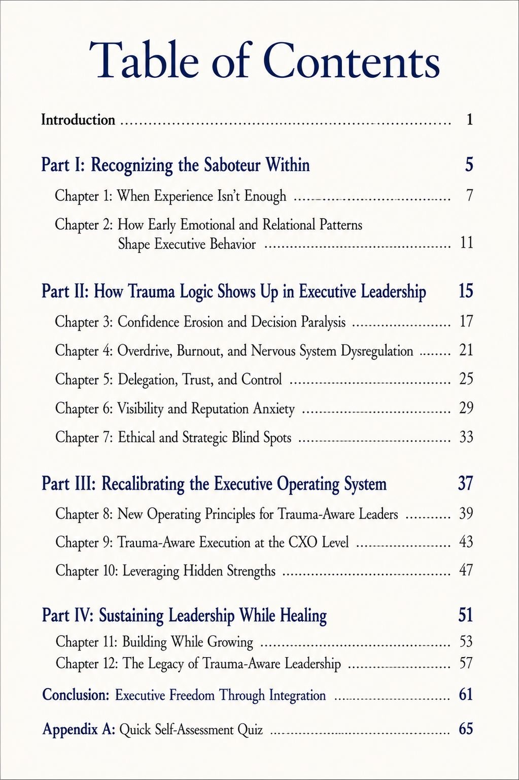 Table of Contents