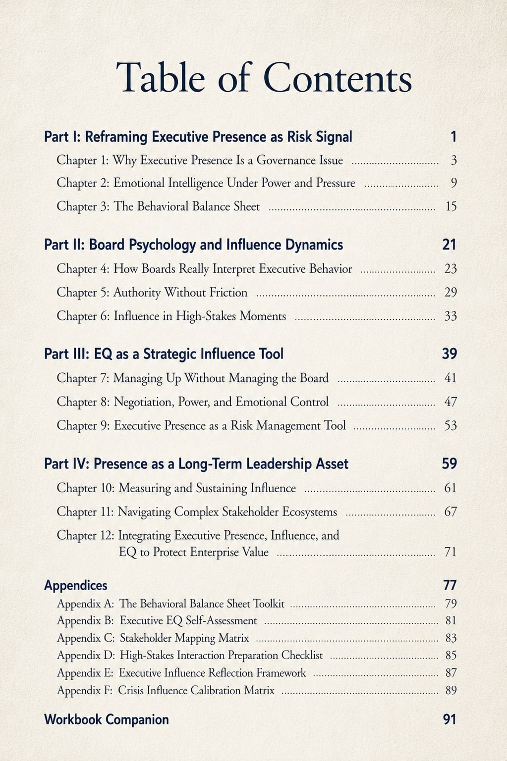 Table of Contents