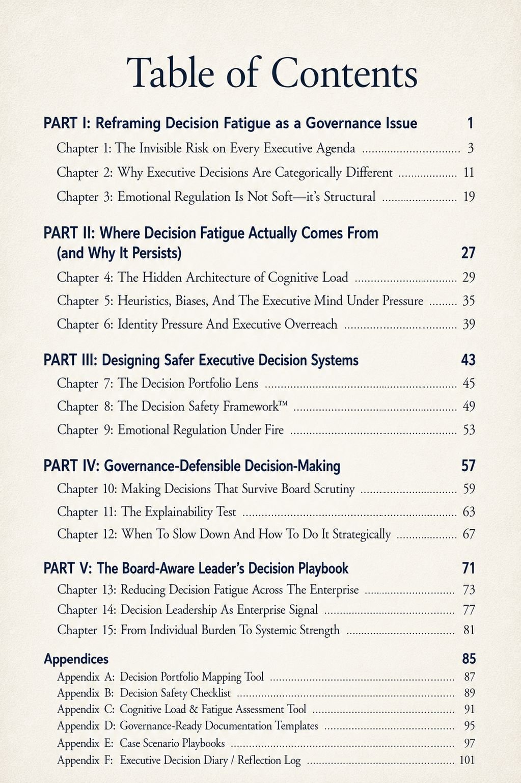 Table of Contents