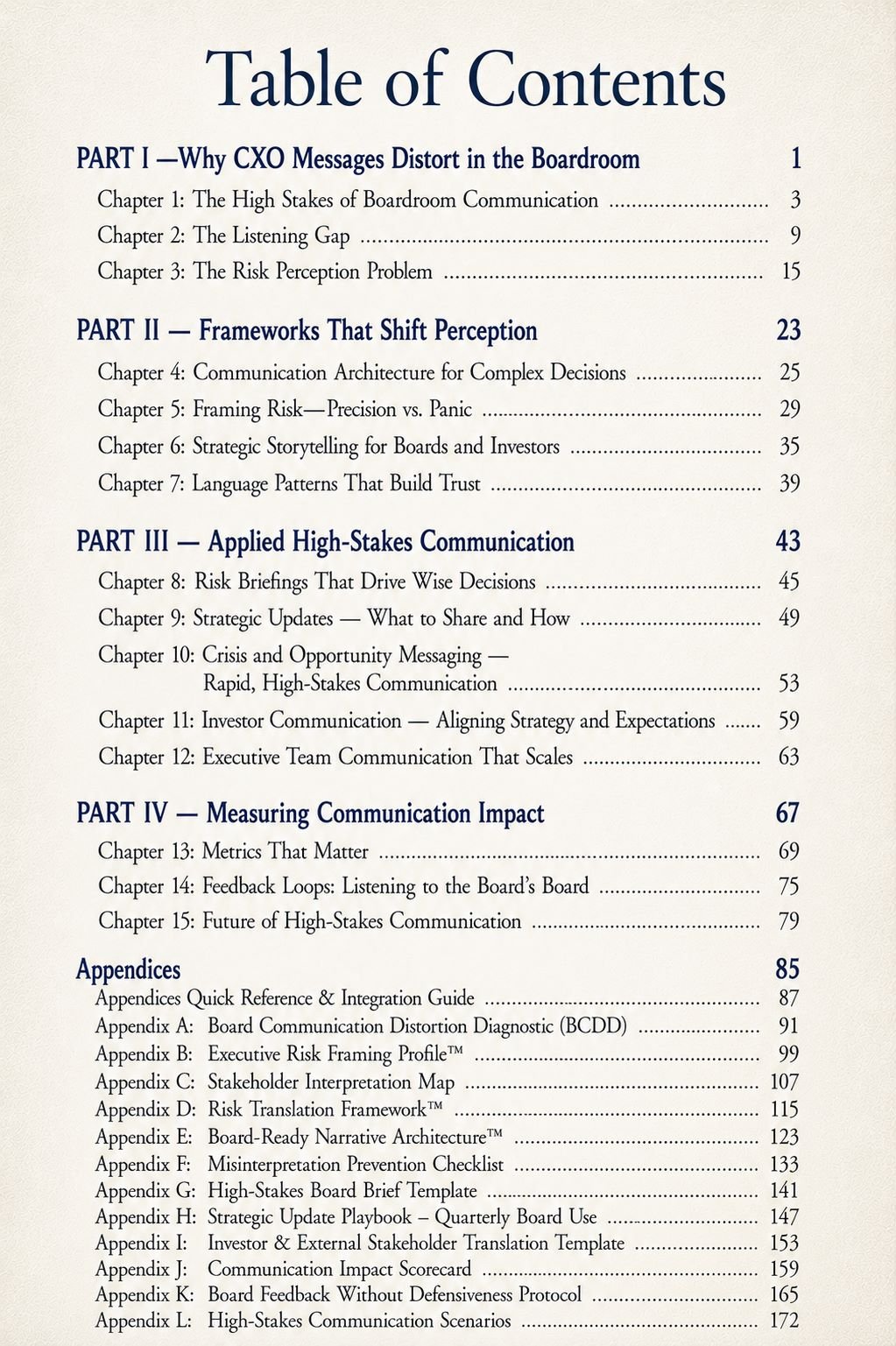Table of Contents