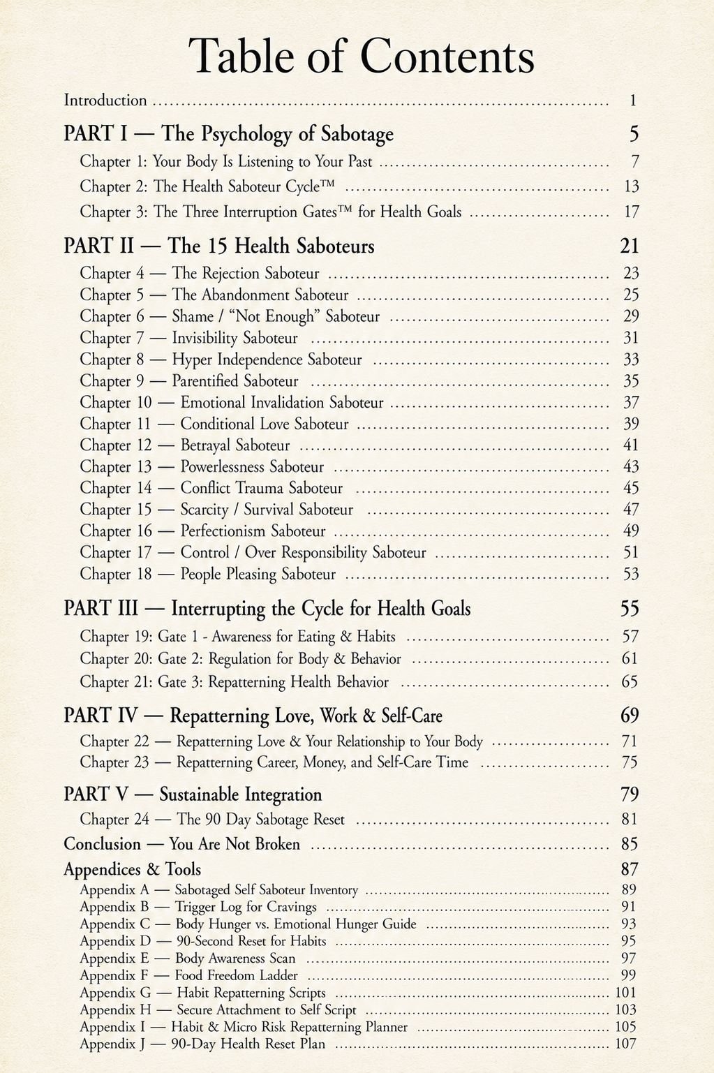 Table of Contents